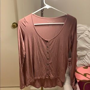 Mauve Long sleeve with buttons